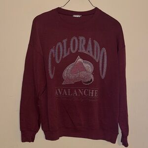 Colorado Avalanche Maroon Sweater XXL No Tag Vintage Faded
